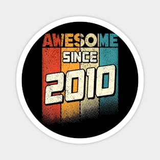 Awesome Since 2010 14 Yo Retro 14Th Birthday Boy Magnet